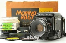 Rare? Almost Unused BOXED SET? Mamiya RB67 Pro NB 127mm Hood 120 Back Japan 1168