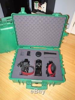 Two Bronica ETRS cameras, lenses, backs, case, winder, 250, 40, 75, 150 mm