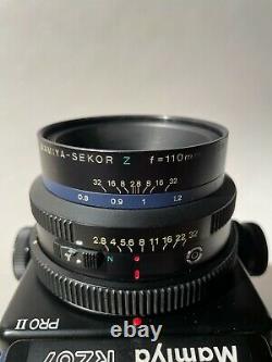 USA (Near Mint) Mamiya RZ67 Pro II + Sekor 110mm lens + hand grip +120 film back