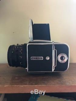 Vintage Hasselblad 500 C/M Camera With Ziess Planar 80mm 2.8 T WLF A12 Back