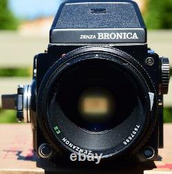 Zenza Bronica ETRS 75mm/2.8, 120 back, prism finder