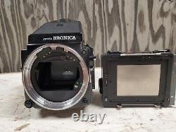 Zenza Bronica ETRSi Film Camera 120 220 Back Shutter Parts or Repair Untested