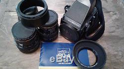 Zenza Bronica SQ-A outfit Body, 3 lenses, 2 hoods, 1 back, viewer and maunal